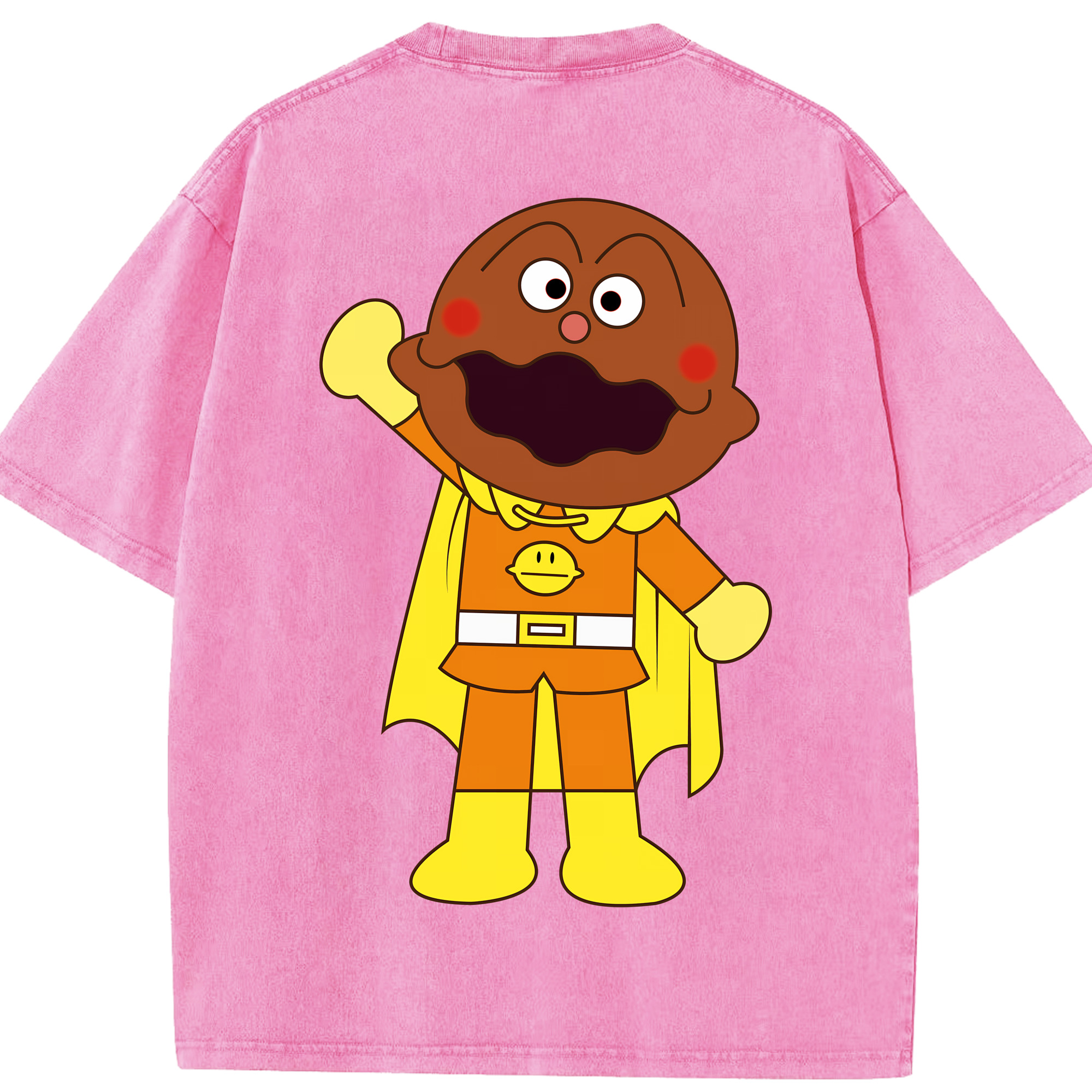 （画像用） アンパンマン Anpanman 綿100% ヴィンテージ風 半袖Tシャツ（背面プリント）